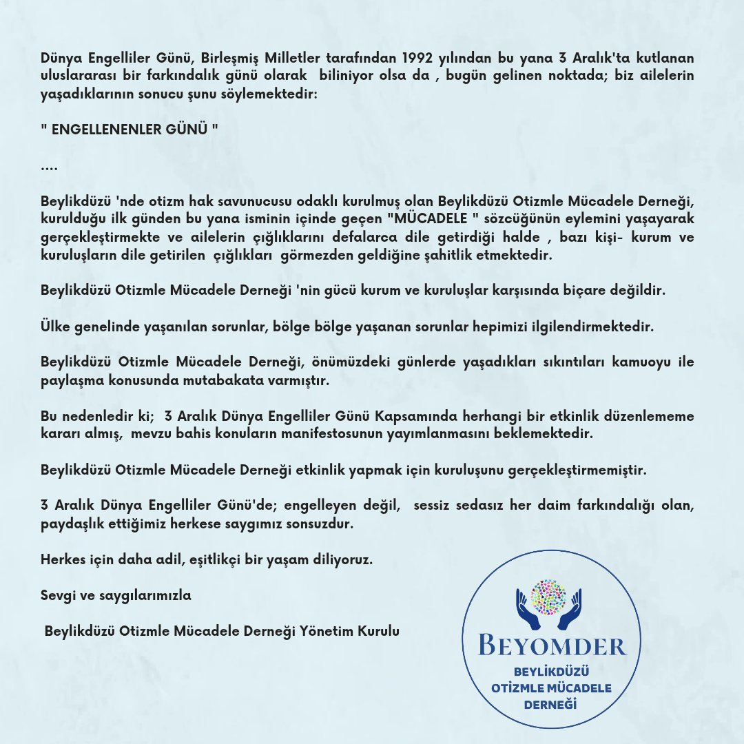 #3aralıkdünyaengellilergünü 
#Beylikdüzü