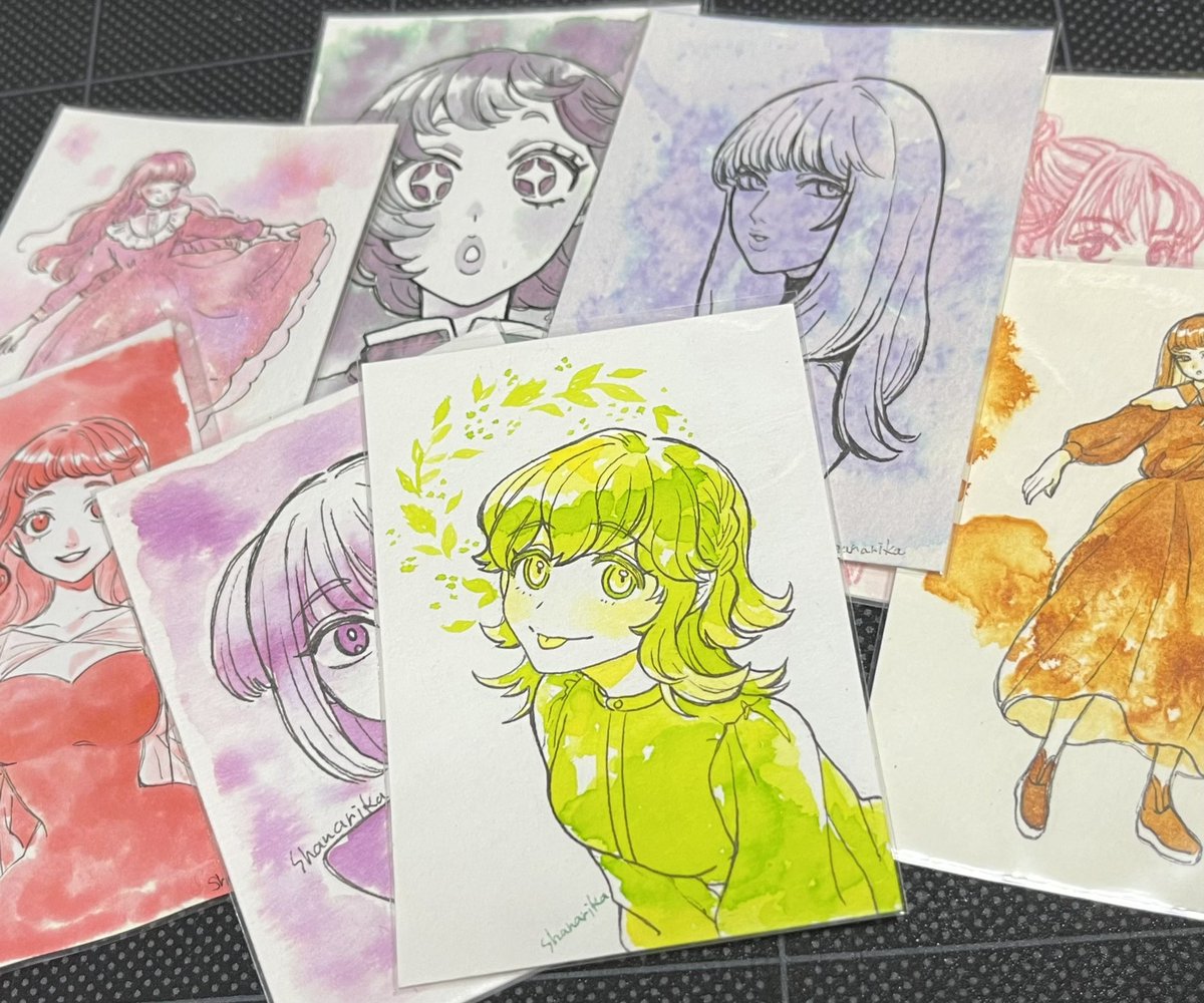 【す20b】 ariko先生のブースにお邪魔させていただきます〜! ミニ原画、ポストカード、シール等持っていきます🎨 綺麗なインクの色を見るだけで幸せになれるので是非みにきてください✨🫶✨  #コミティア146