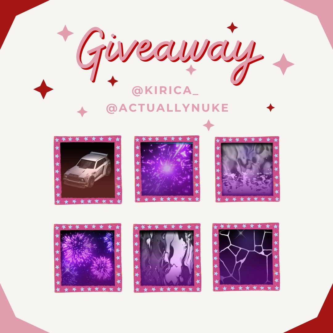 🎉 ROCKET LEAGUE GIVEAWAY 🎉

🤝 PC only 🤝

HOW TO ENTER:

➡️ Follow <a href="/Kirica_/">Kirica 🇿🇦</a> &amp; <a href="/ActuallyNuke/">GoodGrindNuke</a> 
❤️ Like
♻️ Retweet
👥 Tag 2 friends

⌛️ Winner Announced 4th December 5pm SAST

🍀 Good luck!
#Giveaway #Giveaways #RocketLeague