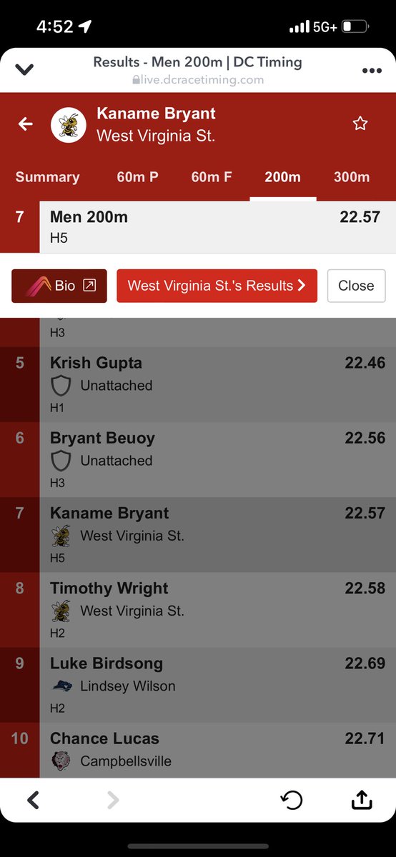 Calm luh first indoor meet back (there was like 30 minutes between the 300 and 200😮‍💨). Feel good to run again, this is just the beginning. #trackandfield #WVSU #indoortrack #hardwork