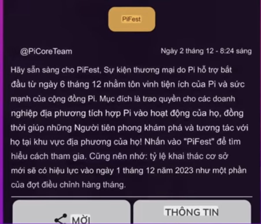 coghung77's tweet image. 🎉LỄ HỘI PI (PiFeat)🎉

👉#PiCore Team đã chính thức thông báo trên màn hình chính của Pi Network.

👉 Mục đích chính của PiFest là tăng cường tiện ích của Pi và thể hiện sức mạnh của cộng đồng Pi thông qua thương mại địa phương. Chi tiết 👇#Tintuc
#PiCoreTeam…