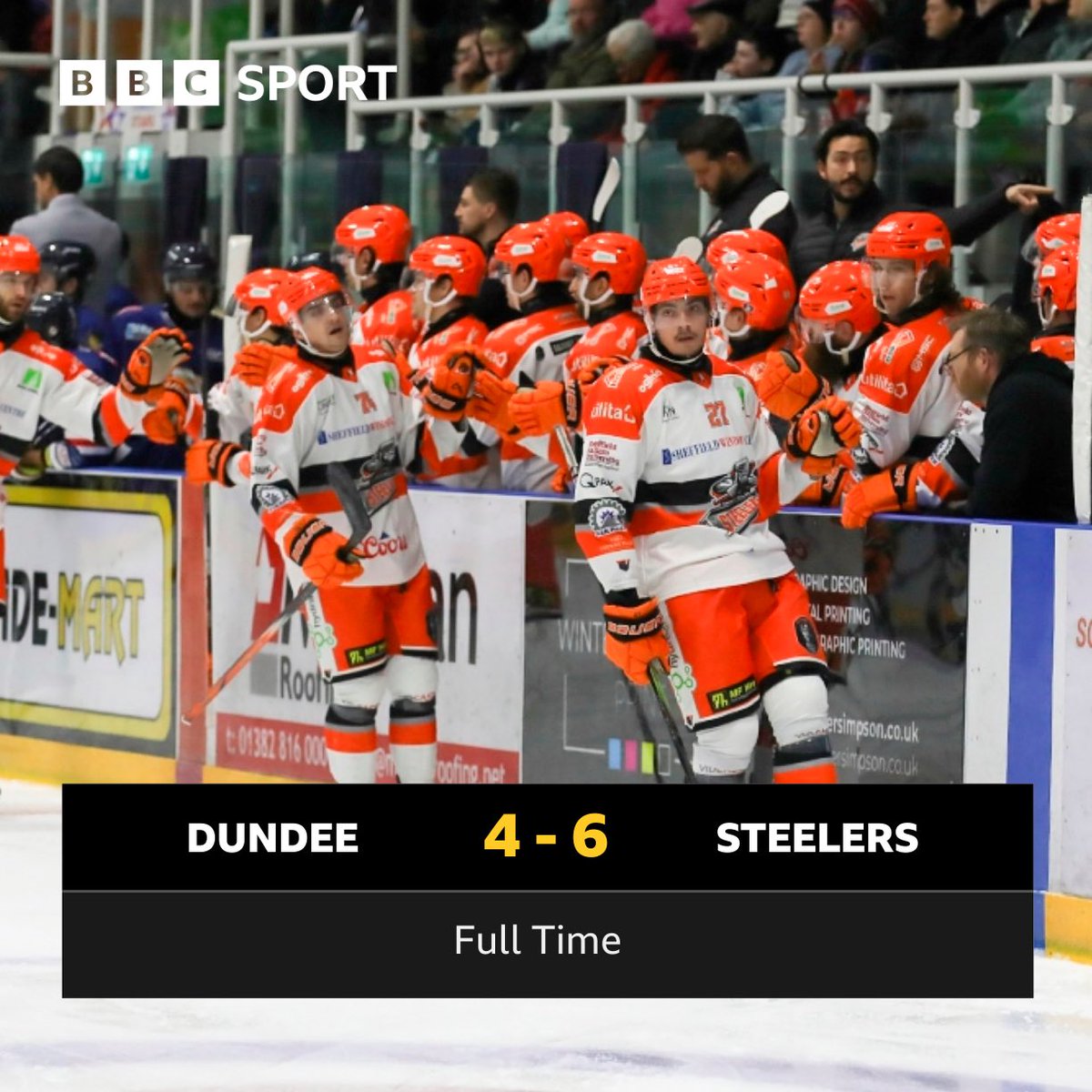 footballheaven's tweet photo. FT: Dundee Stars 4-6 Sheffield Steelers 

Steelers move two point clear at the top of the table thanks to two goals from Cole Shudra to add to his two assists in midweek!

Also strikes from Patrick Watling (1+1) Brett Neumann (1+1), Colton Saucerman (1+1) &amp; Mitchell Balmas (1+1). https://t.co/VAdDBfhjZc