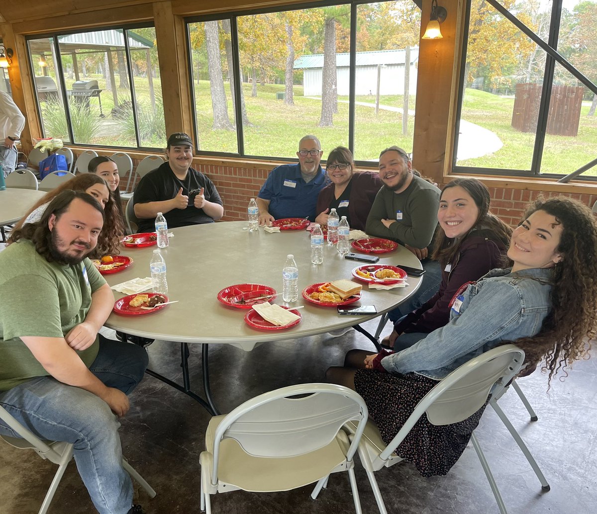 SHSUgeo's tweet photo. We loved seeing everyone at our 3rd annual Alumni, Student, and Faculty Social at Bearkat Camp.  Thank you to everyone who attended and we missed all who couldn’t make it.  The best way to close out Fall semester 2023 - with good food and the best company!  🧡 🐾 https://t.co/5aSxiSJdqy
