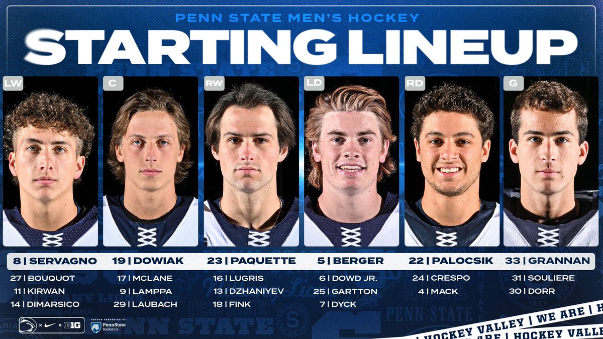 Running a different group out there for the first 20-40 seconds tonight, otherwise known as starters in a hockey game, see their photos below.

#WeAre #HockeyValley