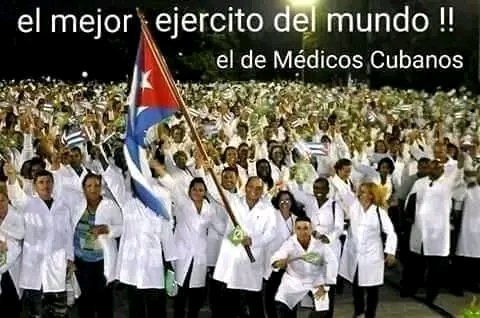 El ejército de batas blancas de #Cuba es inexpugnable porque su único propósito es combatir y derrotar a la muerte. #CubaPorLaVida #CubaCoopera <a href="/cubacooperaven/">Brigada Médica Cubana en Venezuela</a> <a href="/MINSAPCuba/">Ministerio de Salud Pública de Cuba</a> <a href="/CubacooperaveG/">Brigada Médica Cubana en el Estado Guárico.</a> 
<a href="/PantojaYudenia/">Yudenia Ramirez Pantoja</a> 
<a href="/yoandris/">Yoandris</a>