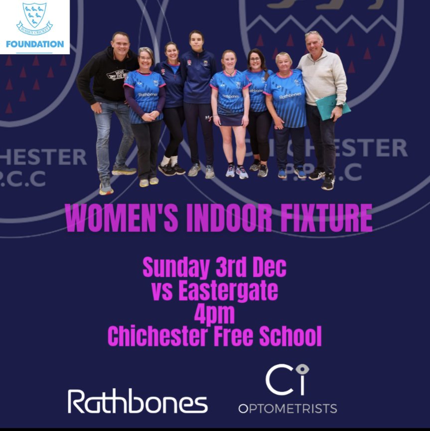 Chichester PP Cricket (@cppcricket) on Twitter photo Good Luck to our fantastic women's squad as they take on <a href="/Eastergate_CC/">Eastergate Cricket Club</a> tomorrow.
These women and girls are a superb group of people. We train Mondays, 5.30-6.45pm <a href="/Chi_Free_School/">CFS Chichester</a>
Come and join them for a free session. Open to all abilities.
Softball and hardball options. Good Luck to our fantastic women's squad as they take on <a href="/Eastergate_CC/">Eastergate Cricket Club</a> tomorrow.
These women and girls are a superb group of people. We train Mondays, 5.30-6.45pm <a href="/Chi_Free_School/">CFS Chichester</a>
Come and join them for a free session. Open to all abilities.
Softball and hardball options.