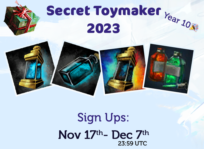 Fashion Wars is a stable part of #GuildWars2 so dyes make for a great gift 💅🎁

What are your favorite colors? Or is it colours?

Come share color and spirit of giving this Wintersday with Secret Toymaker! 

Read more and join at secrettoymaker.com
#SecretToymaker2023