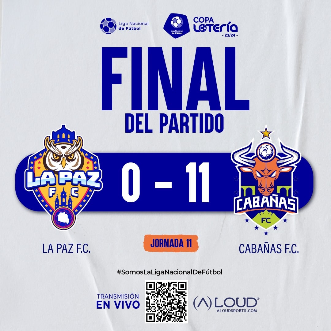 Jornada 11| Cabañas  demuestra porque es el actual campeón frente a @LaPazFCZ 🤯
No te pierdas este y otros encuentros por aloudsports.com 🤩