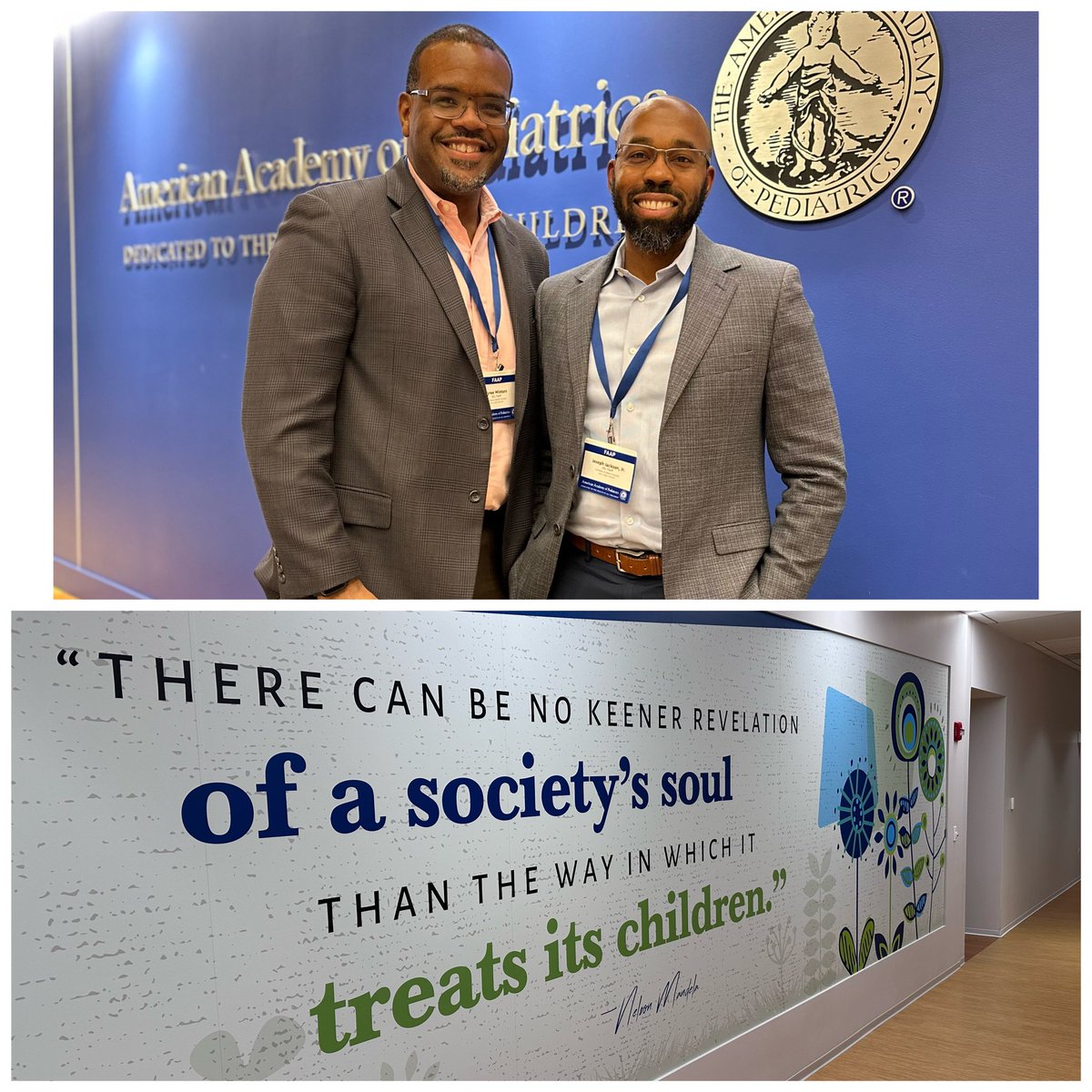 tmswDO's tweet photo. Too often, I am the lonely Black man in a room full of peds leaders that don’t look like my little Black male patients. It is AMAZING to do this advocacy work for peds education with Dr. Joseph Jackson! And of course he’s also an AΦΑ man 🤙🏾@AAPNews 
#BMIM #BlackmeninPeds #MedED https://t.co/nwQ24ySyUN