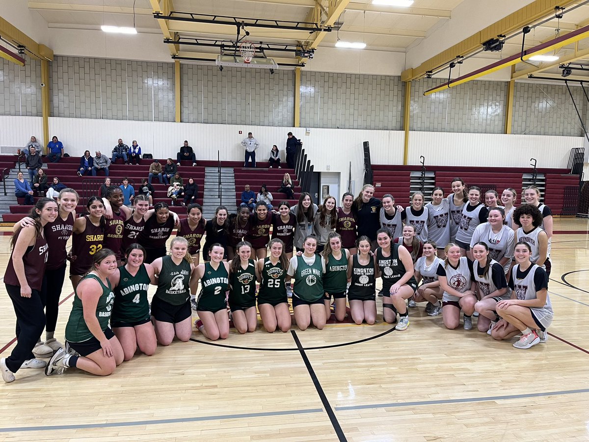 coachK2025's tweet photo. First scrimmage in the books. Good work and good luck everyone. Thank you Abington and Sharon. @wildcatnationAD @AbingtonGbb @Shsgirlshoop23 https://t.co/O04idCvTNd