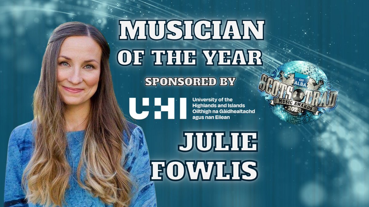 Congratulations to @juliefowlis, our #NaTrads Musician of the Year! ✨👏

🏆 Sponsored by @ThinkUHI.