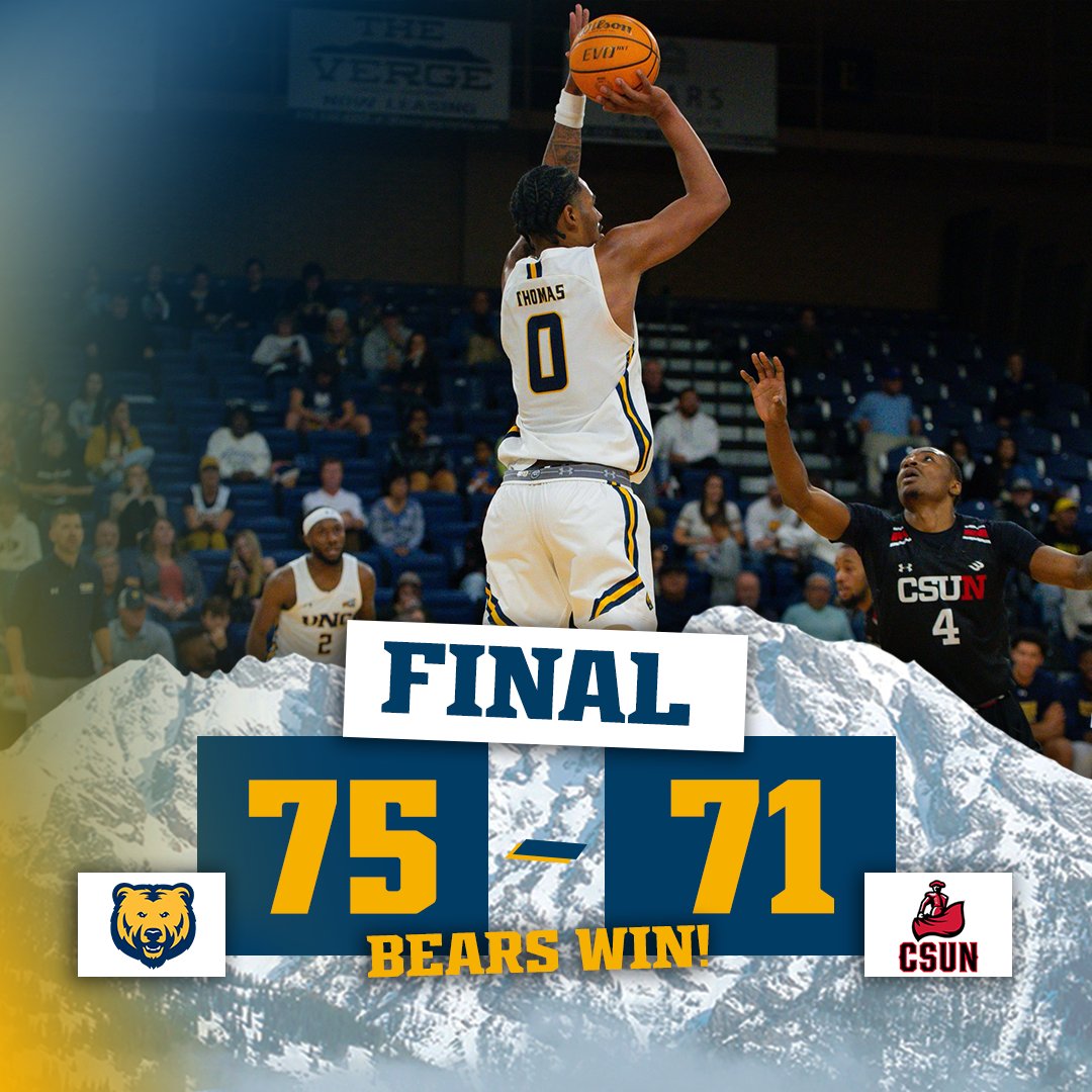 UNC_BearsMBB's tweet photo. BEARS WIN❗

#GetUpGreeley https://t.co/I5Wyy1L9VX