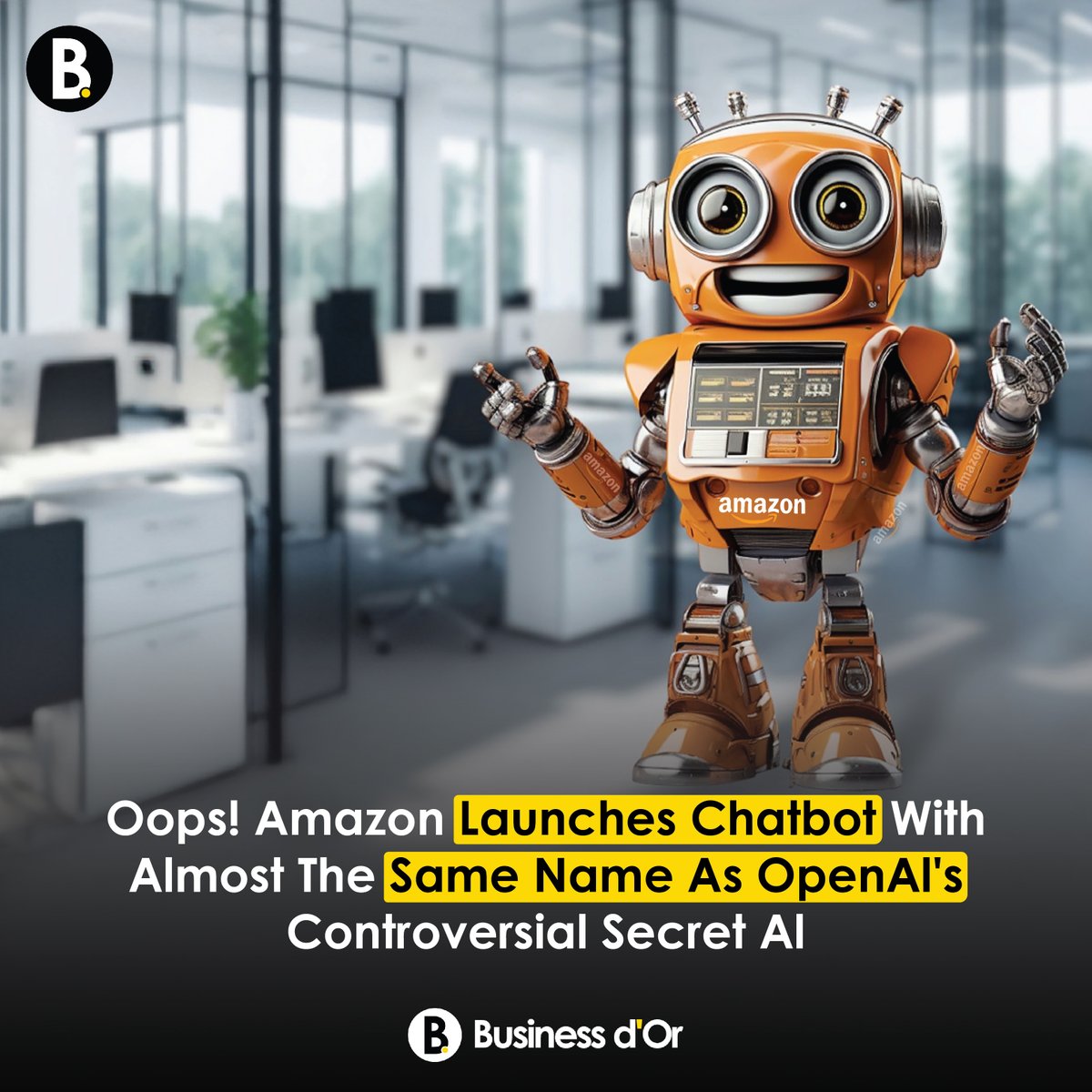BusinessdOr's tweet image. Amid speculation about OpenAI’s secret AI model, Q*, Amazon’s cloud computing division introduces an AI chatbot for businesses named Amazon Q.

#amazon #openai #amazonai #ai #aichatbot #artificialintelligence #businessdor