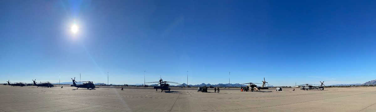 ResQLife1's tweet image. Flightline pano. @TOML_Foundation #Pavehawk #HH-60G @AirForceReserve