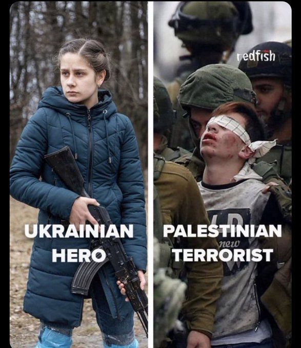1b2_r's tweet photo. @CensoredMen @visegrad24 This is resistance..... if ukrainians can be called hero for protecting their land, so can Palestinians!!! https://t.co/HWDB0k3Hn5