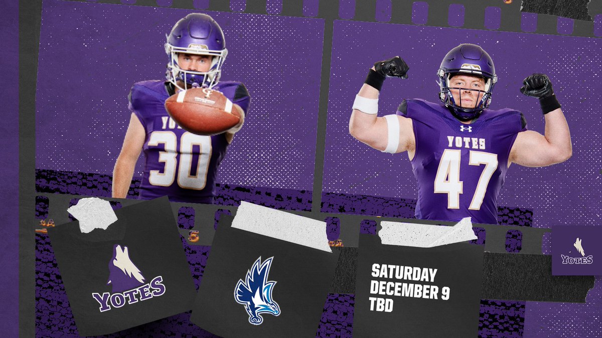 YoteAthletics's tweet photo. The opponent for the @NAIA semifinals for @YotesFootball has been announced. College of Idaho will face Keiser on Saturday, December 9. Game time has not been determined. #ComeWinWithUs #BattlefortheRedBanner https://t.co/s7aEgOHMkR