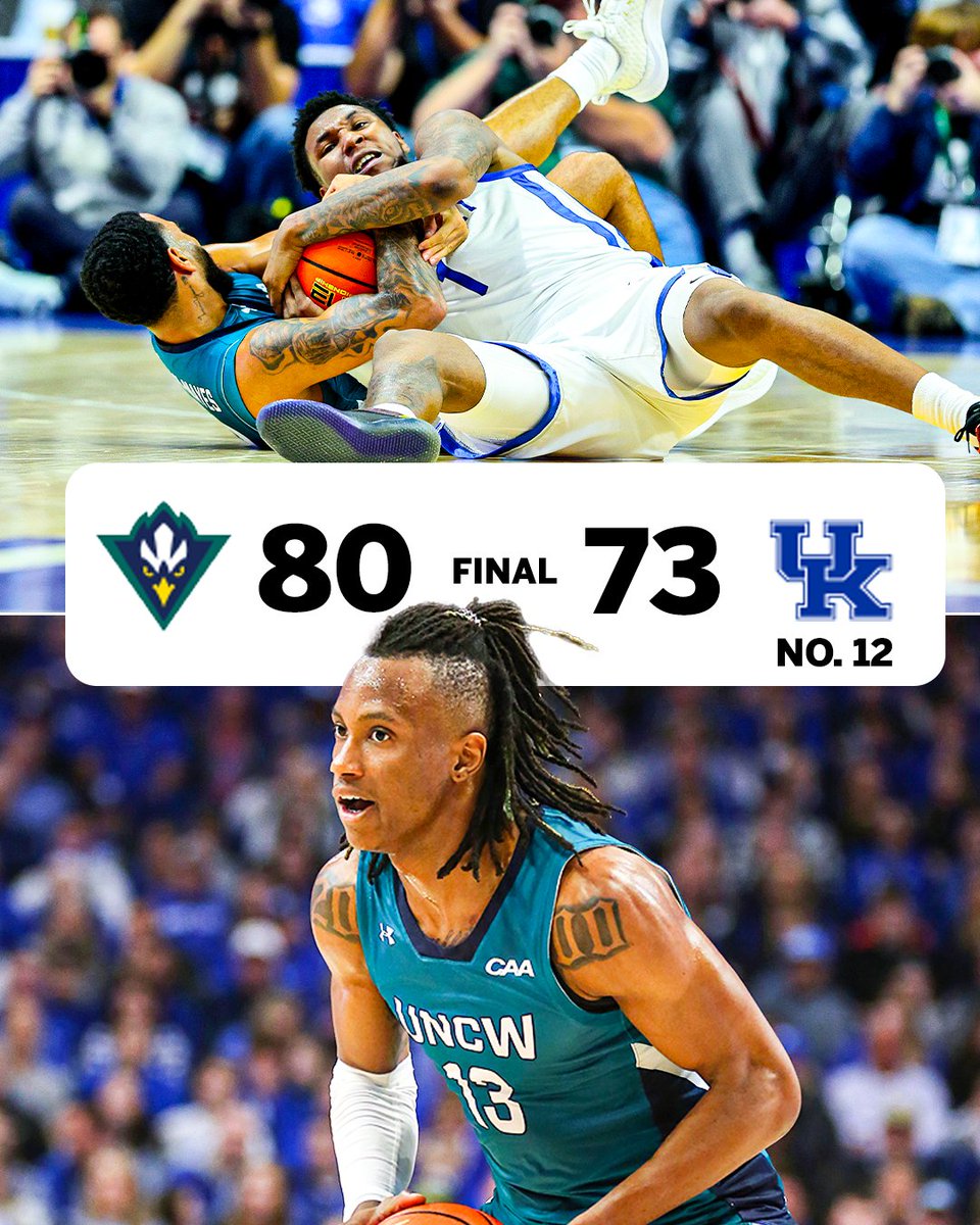 A STUNNER AT RUPP!

UNC WILMINGTON GETS ITS FIRST-EVER RANKED ROAD WIN 😮