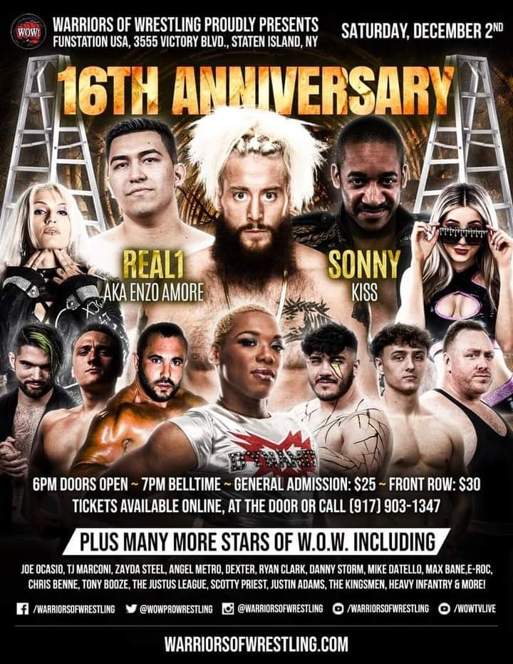 MrDariusCarter's tweet photo. TONIGHT.
Fifth @WOWPROWRESTLING World Title reign. Fifth consecutive #WoWAnniversary Main Event.
And. Still. #TheIconRun #WoWAnniversary16
π« TICKETS AT THE DOOR
https://t.co/11iO7sNEm5 https://t.co/LjzDSo4YgQ