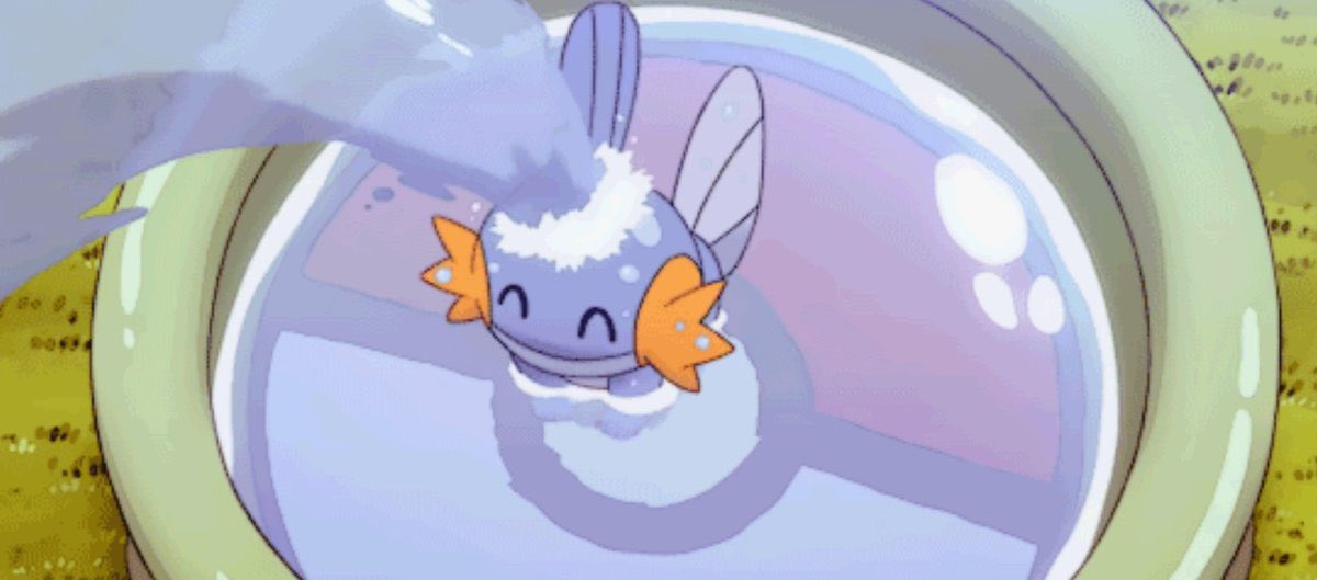 PokemonGems's tweet photo. he likes to play in the water https://t.co/S6Iy5TVTXm