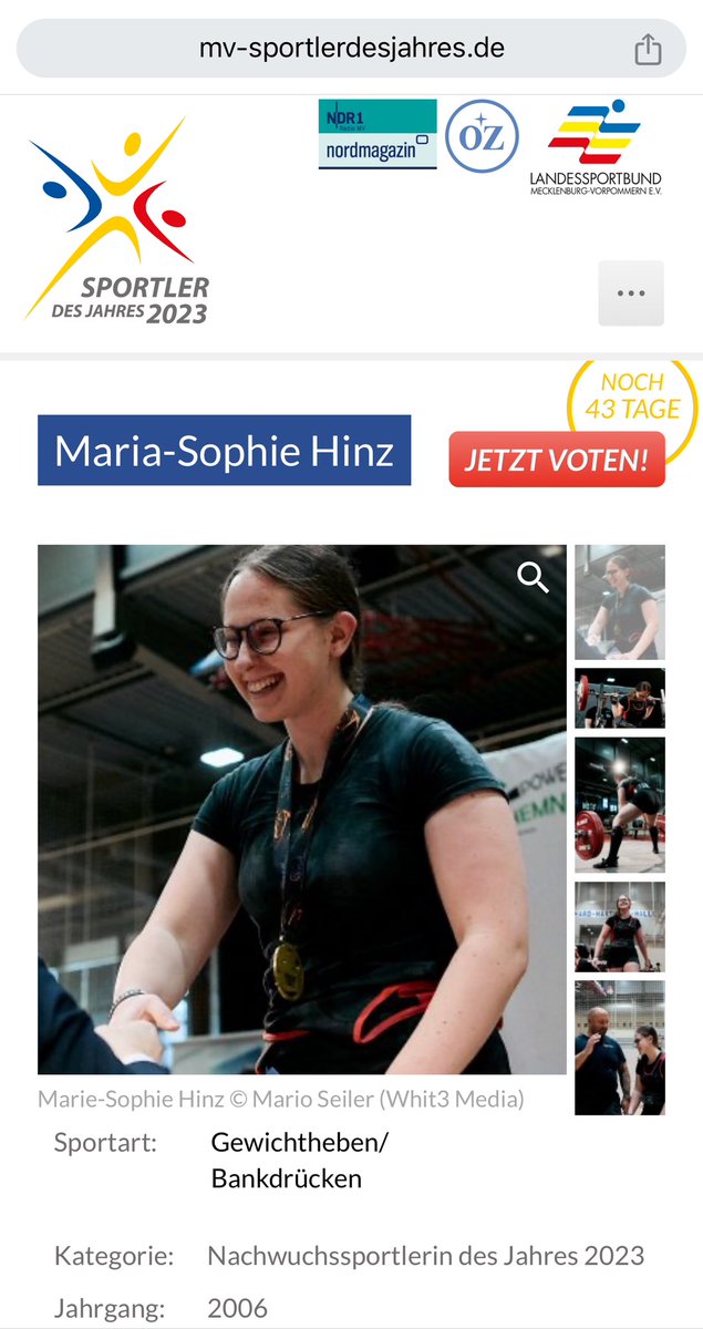 Jetzt Voten! 
 mv-sportlerdesjahres.de