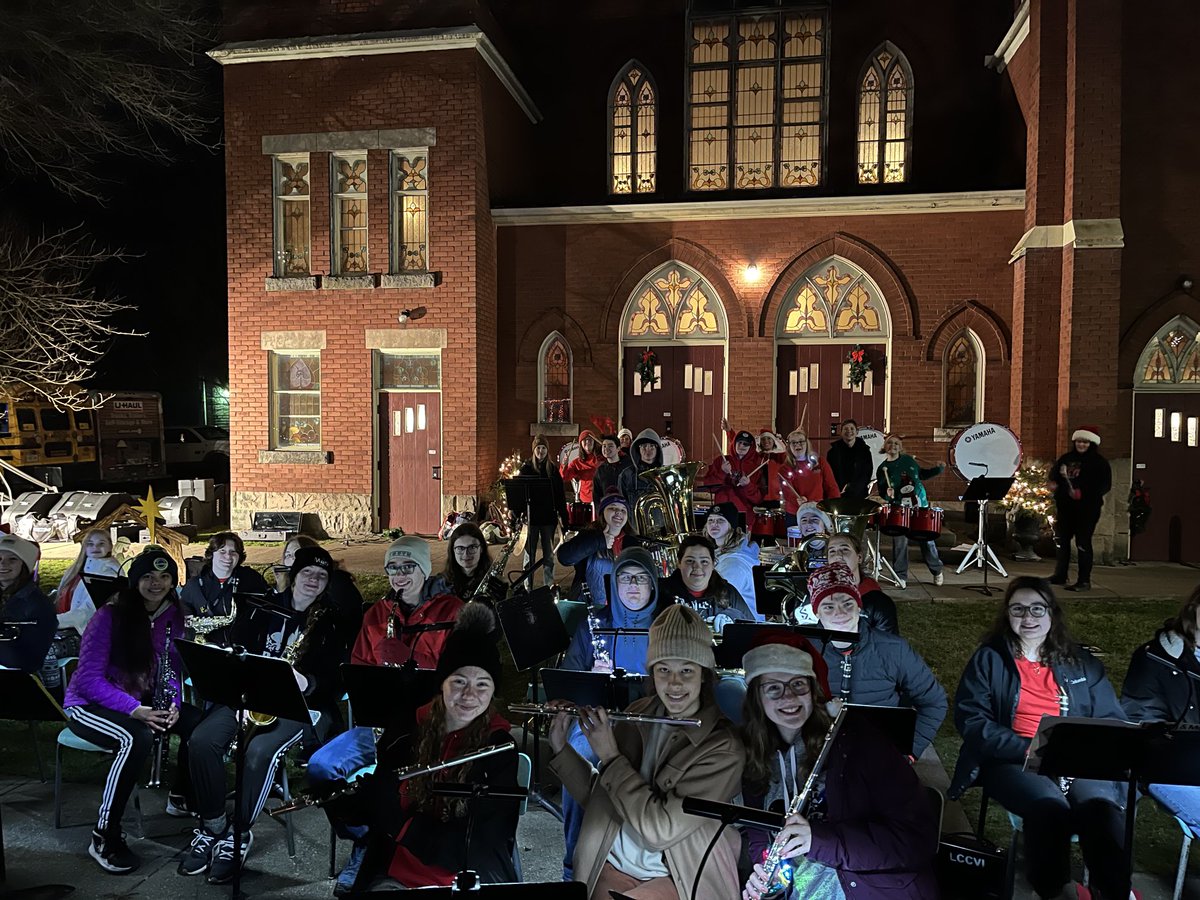 Alvinston reverse parade. So proud of our music students and teachers.