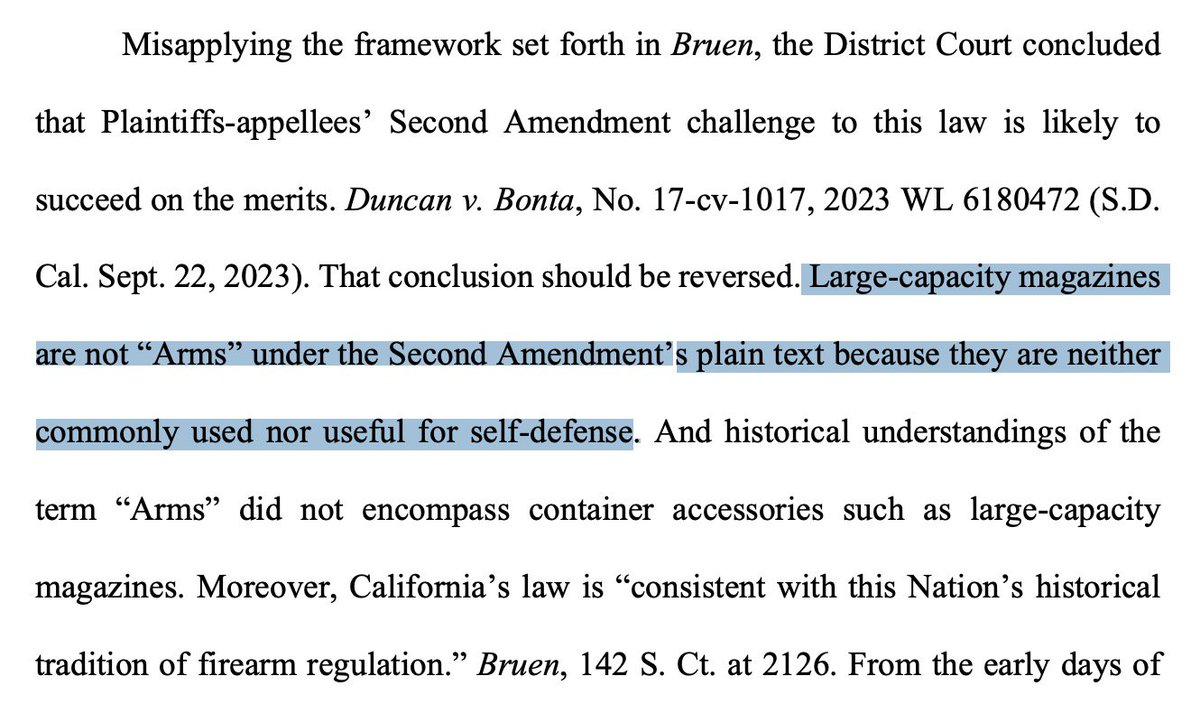 LucianArgues's tweet image. The ENTIRE PRESENTMENT rests on a very drawn-out "Nuh-UH!!!" coupled with actual lies.

That amicus should be printed on a lightly scented, perforated roll and @dananessel should be disbarred for incompetence.

#toxicstupidity
#guncontrolkills