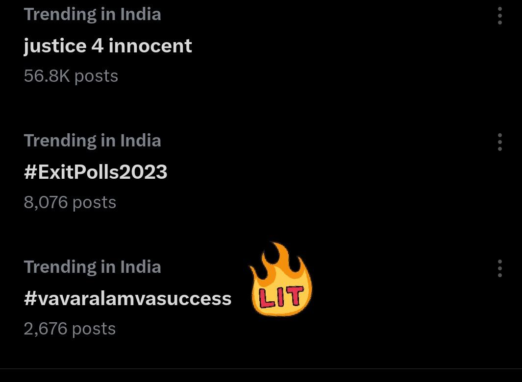 #VaVaralamVaSuccess is trending in India 💥💥
#BalajiMurugadoss𓃵
#BalajiMurugadoss
#WeLoveBala 
#BM02 #FIRE
#Bala #BalaFa
#VaVaralamVa #BM01