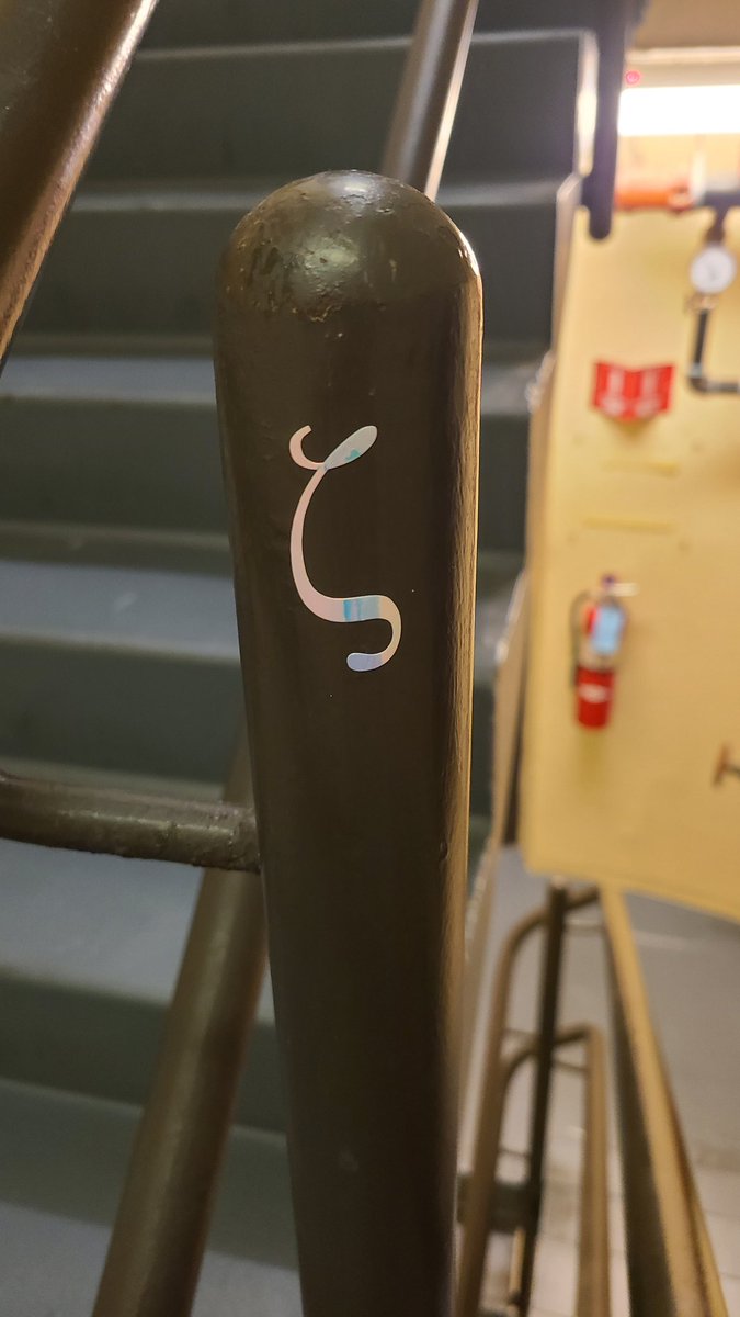LaminarFox's tweet photo. BOTL: Someone is putting up zoo stickers on the stairwells in main. 

Take them down if you see them. https://t.co/IwJrr8wirH