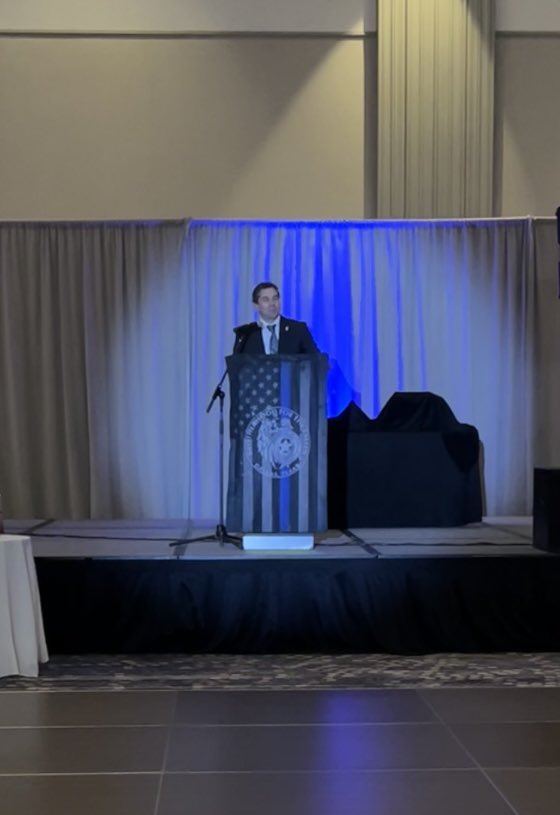 caraathome's tweet image. Speakers focused on mental health and supporting officers. @DPDRRamirez giving a heartfelt speech on his experience and initiative he has led. Very moving. 💙