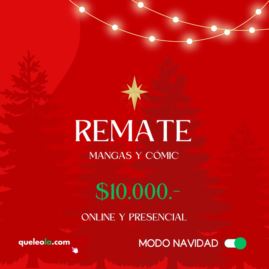 Mañana Domingo 3 🎅
¡Atendemos en Horario Normal!💪
Y con Remate de Mangas y Cómic
Sacar a $5 mil y $10 mil🤑