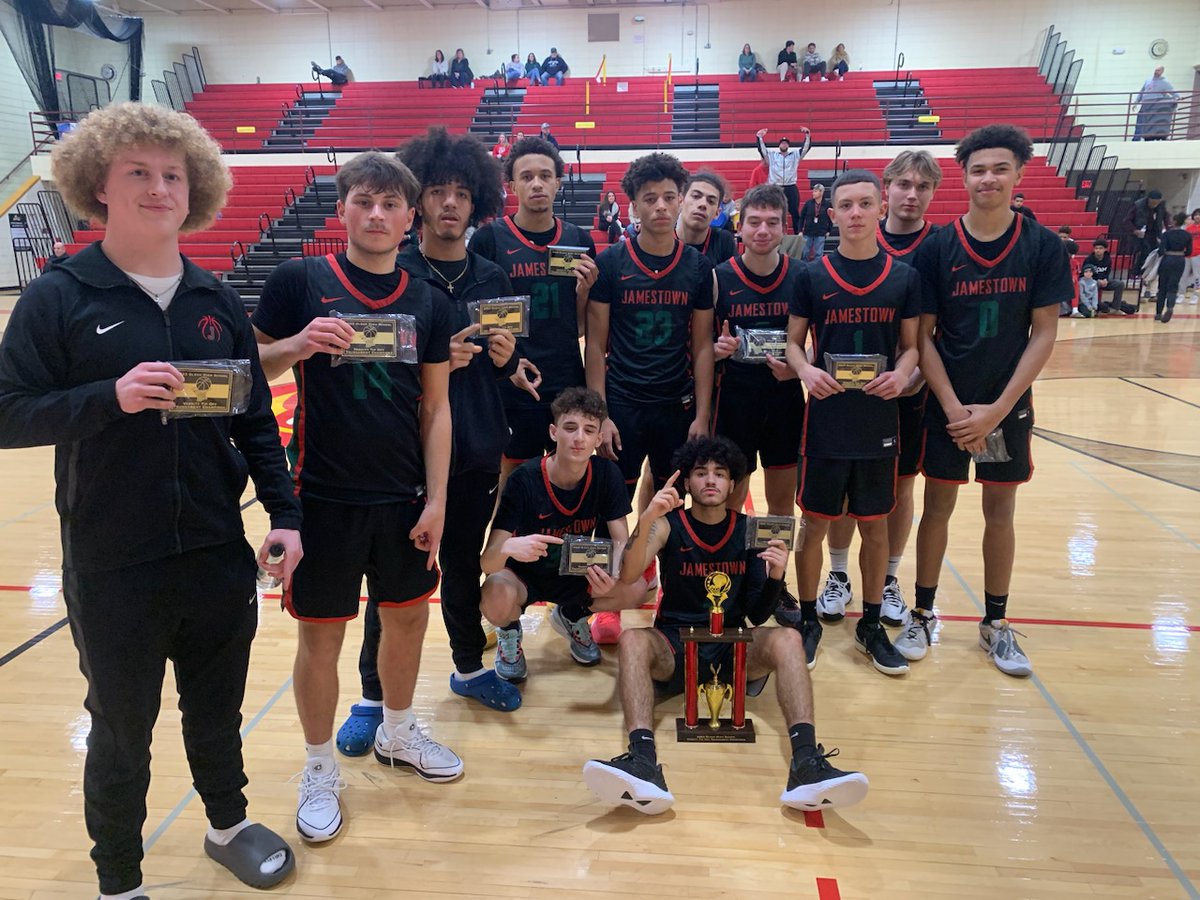 JHSBasketball1's tweet photo. Move to 2-0 with a nice 76-46 win over a tough Falconer team in the Olean TipOff tourney.  Greg Brumagin all-tourn, Jaydian Johnson MVP. https://t.co/jCeW4dJXB0