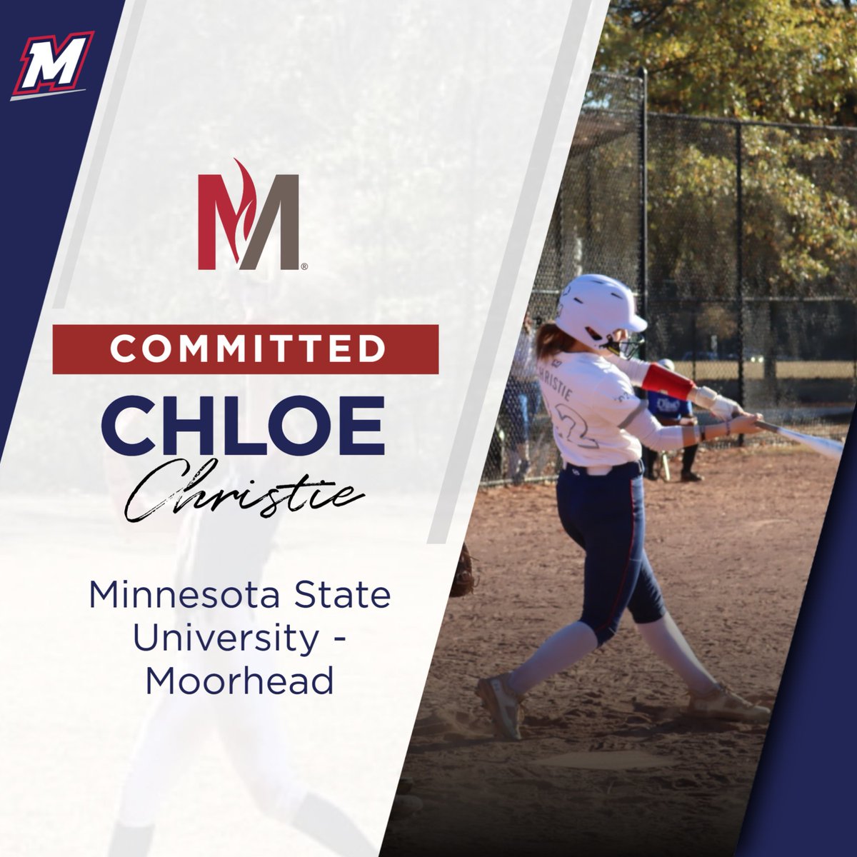Huge congrats to <a href="/ChristieChloee/">Chloe Christie</a>  for her commitment to continue her academic and athletic career at <a href="/MSUM_Softball/">MSUM Softball</a>! 

We are so proud of you!