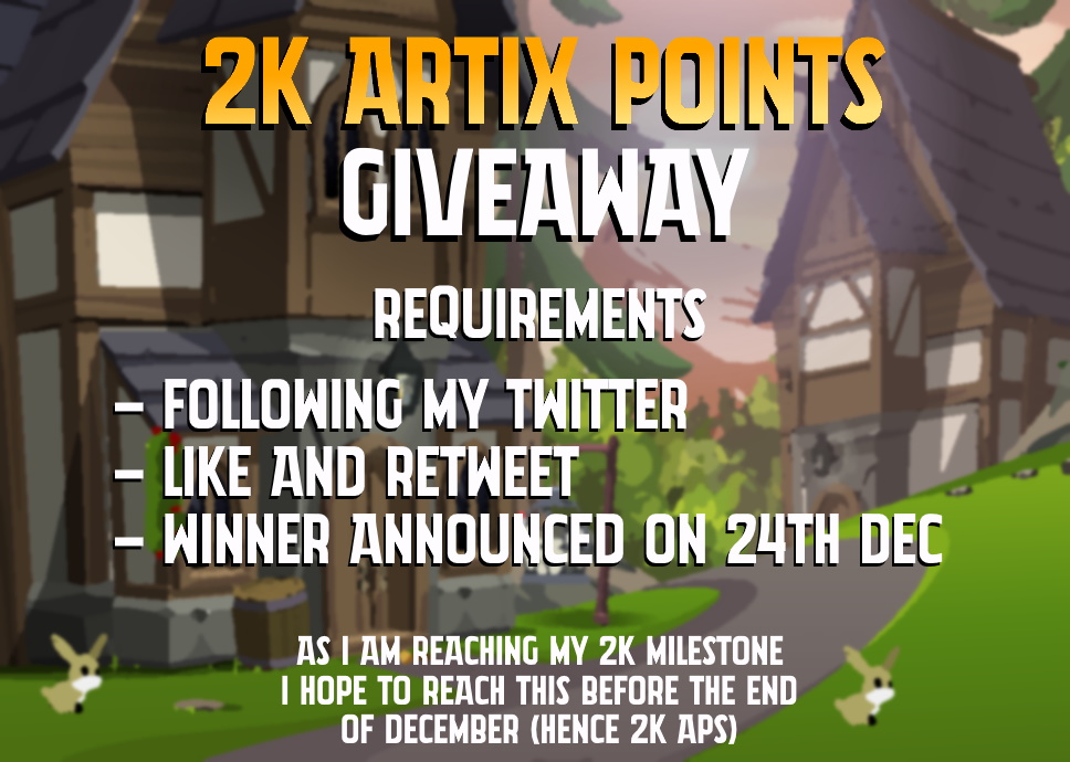 Milestone/Christmas time Giveaway

I know that some wont recieve gifting AC's as per usual so this is a lil christmasy giveaway!

Requirements

- Following
- RT and Like
- Announced on the 24th Dec

Good luck, merry holiday season and have a good time!