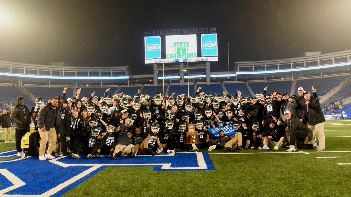 State Champs! Congratulations to Head Coach Jay Cobb and the Trinity Football Rocks for winning their 28th State Championship!