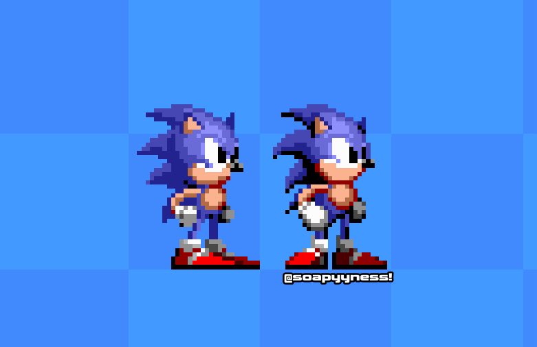 Sonic says opening sprite animation