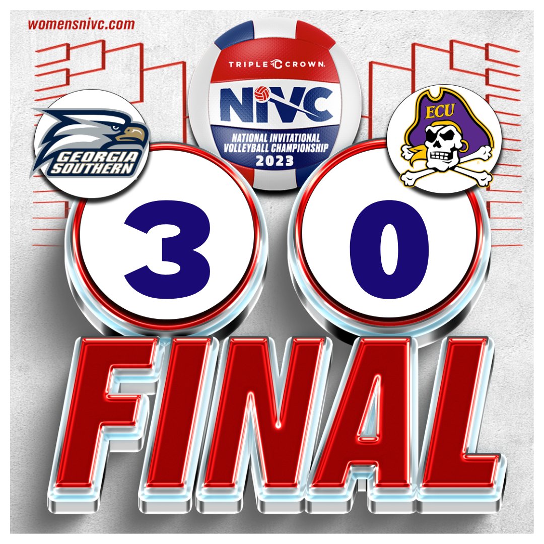 FINAL | Jillian Gray rings up 15 kills as <a href="/GSAthletics_VB/">GS Volleyball</a> sweeps by host <a href="/ECUVB/">East Carolina Volleyball</a> for a berth in the Great 8 #NIVC