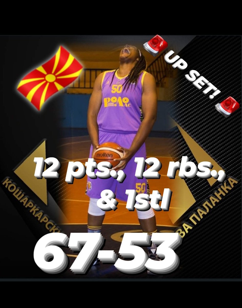jahact80's tweet photo. Great team win today. Jordan and her teammates took down the one club in North Macedonia. Kriva Palanka 67 to ZKK MZT Skopje 53 #bangbang https://t.co/3aOOzhZMYj