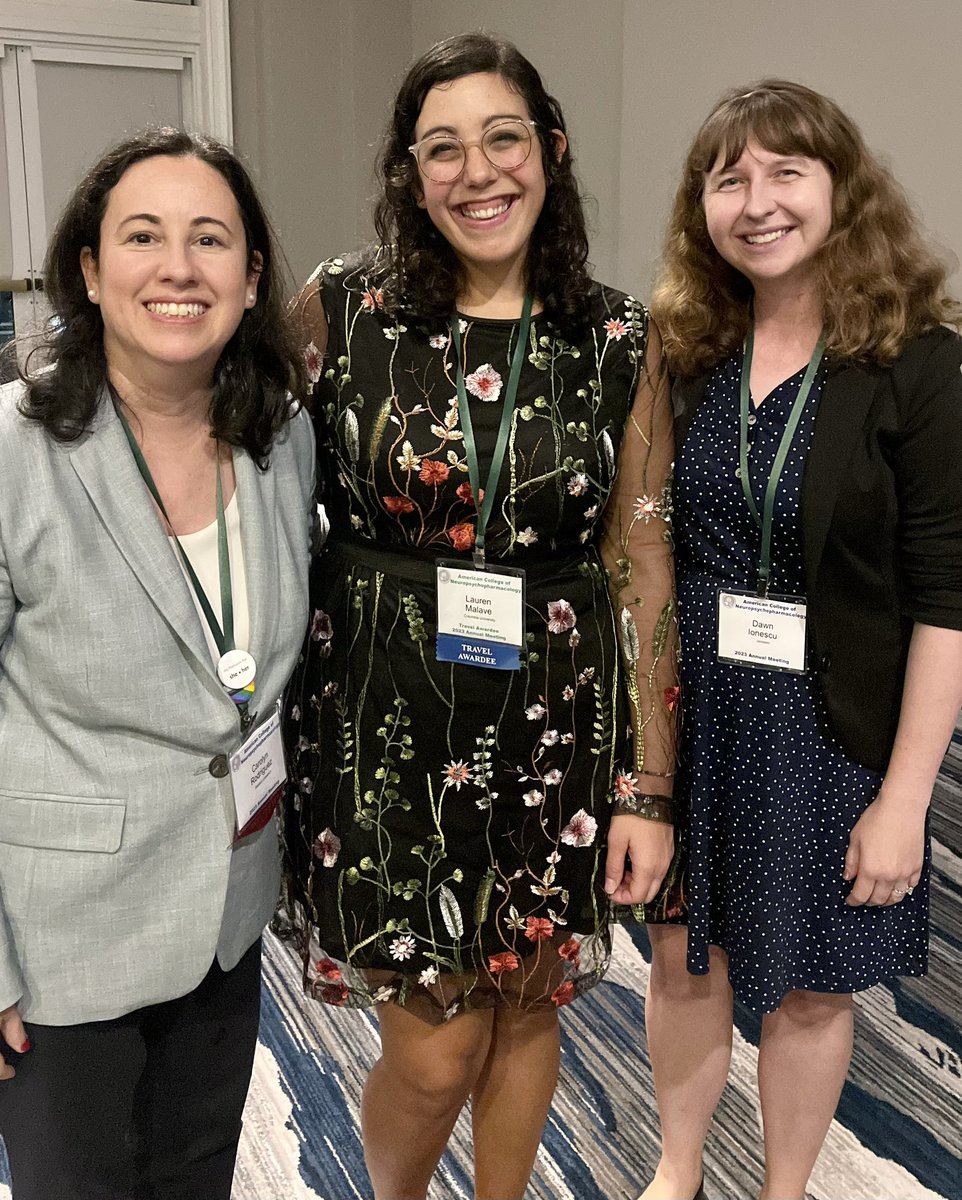 CRodriguezMDPhD's tweet image. Thank you to @ACNPorg education and training committee - what fun to meet this year’s travel awardees! Congrats to all! Here w one of the fabulous committee co-chairs Dawn Ionescu and my travel awardee Lauren Malave 👏#ACNP2023