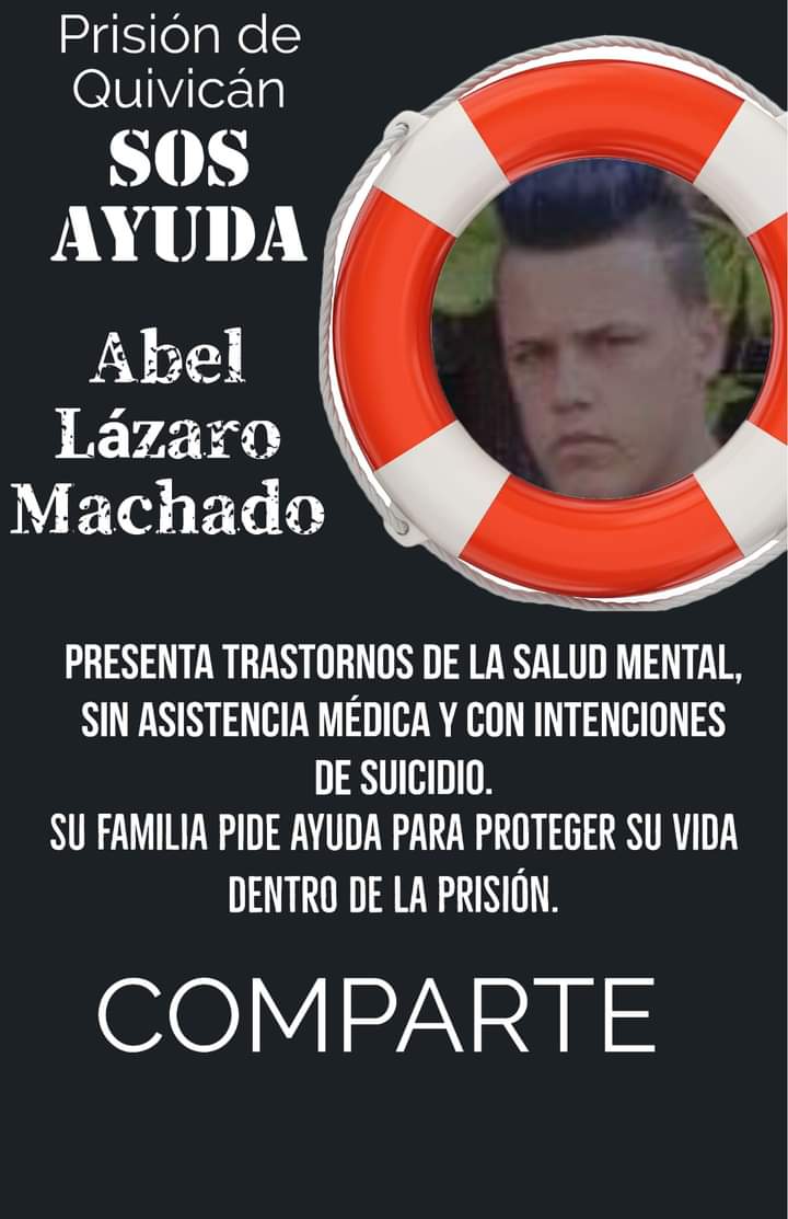 <a href="/EamonGilmore/">Eamon Gilmore</a> Justicia para Abel Lázaro machados conde preso político del 11 j un niño con transtorno de la personalidad orgánico deficis de atención 10 años de retardo mental lexiones en el celebro 8 intentos de quitarse la vida y sin atención médica y sin medicamentos 🇨🇺 pricion de Quivican