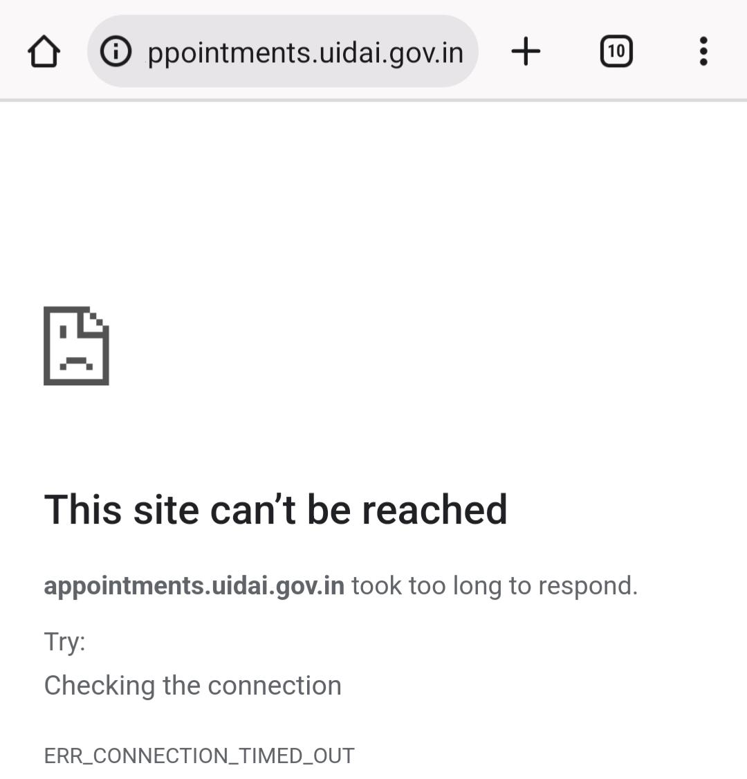 meetjyo's tweet photo. @UIDAI 
Is https://t.co/BD8ZmDkXch the correct link for booking the Aadhaar appointment? If it is, can you please bring it up? I am not feeling lucky at all for the last few hours with this website 🥴

#Aadhaar https://t.co/jkqha5JmBy