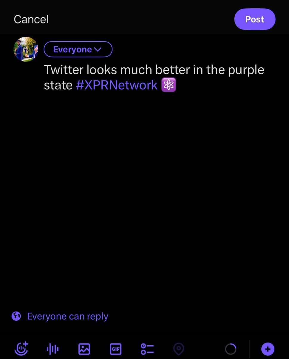 eyouelexchange's tweet image. Twitter looks much better in the purple state #XPRNetwork ⚛️