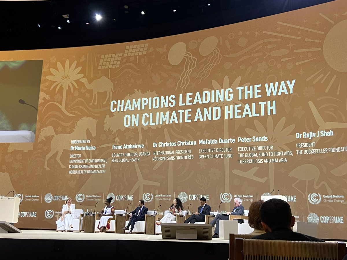 Sarav Arunachalam (@picai) on Twitter photo First Ministerial event at COP bringing health into the center of #Climate discussions. 123 countries ready to sign health declaration with call to prioritize #humanhealth in action against climate change . $1B funds announced to invest against #climatehealth risks #COP28UAE #WHO First Ministerial event at COP bringing health into the center of #Climate discussions. 123 countries ready to sign health declaration with call to prioritize #humanhealth in action against climate change . $1B funds announced to invest against #climatehealth risks #COP28UAE #WHO