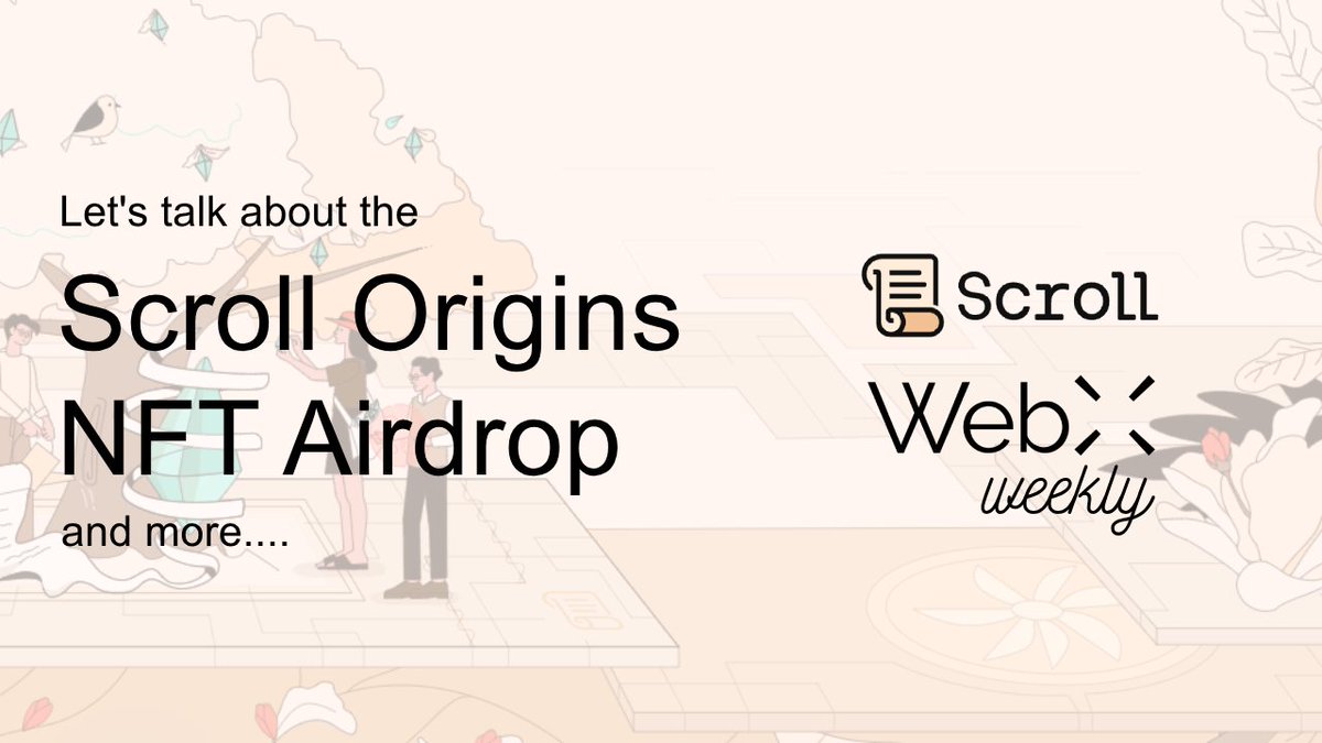 CWWWm3 (@cwwwm3) on Twitter photo Tomorrow on WebX Weekly <a href="/Web3WithMark/">Web3 with Mark</a> will talk with Scroll: <a href="/Scroll_ZKP/">Scroll</a>
We'll be talking about the very soon-to-be-released Scroll Origins NFT #Airdrop and much more
Post your questions below for a chance to win a ticket to <a href="/WebX_Asia/">WebX 2025 (Aug 25-26)</a> - the largest web3 conference in Tokyo Tomorrow on WebX Weekly <a href="/Web3WithMark/">Web3 with Mark</a> will talk with Scroll: <a href="/Scroll_ZKP/">Scroll</a>
We'll be talking about the very soon-to-be-released Scroll Origins NFT #Airdrop and much more
Post your questions below for a chance to win a ticket to <a href="/WebX_Asia/">WebX 2025 (Aug 25-26)</a> - the largest web3 conference in Tokyo