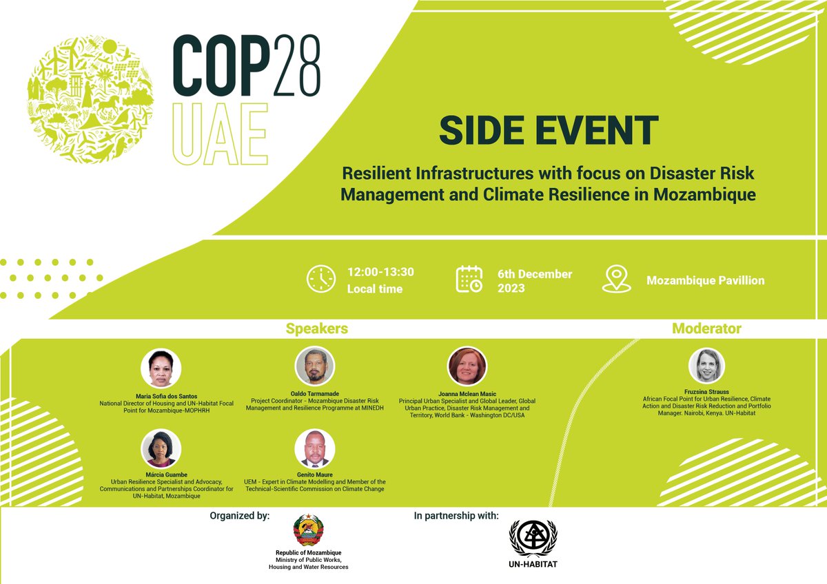 gmaure's tweet photo. Come join us in this interesting conversation #COP28UAE #Mozambique https://t.co/tqAm1TQG8x