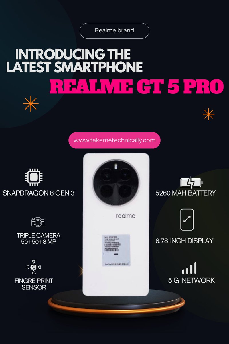 TMTechnically's tweet photo. 🪄Experience the upgraded⚡ fusion of innovation and elegance in #realme_GT5_Pro, premium design,✨ latest Snapdragon 8 Gen 3 processor. Will debut on December 7 in China. #RealmeGT5Pro
#Realme, #upcomming, #handset, https://t.co/son6tSi8ij