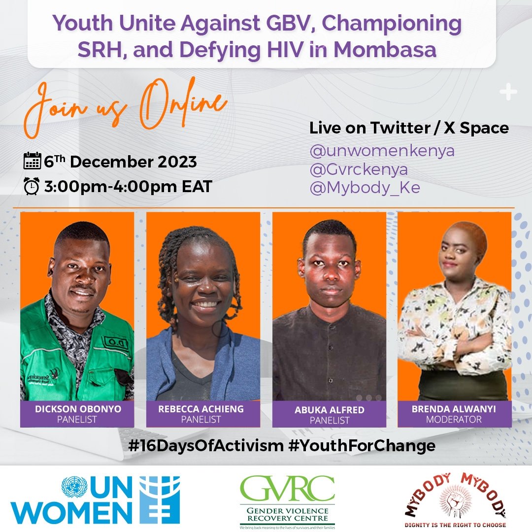 Mybody_Ke's tweet photo. On Tuesday Monbasa Twaja! The voice of the youths is very important! We are the future and we need to be part of the change join us on Tuesday @MenstrualDaddy @unwomenkenya @Gvrckenya https://t.co/f14v3dO4yF