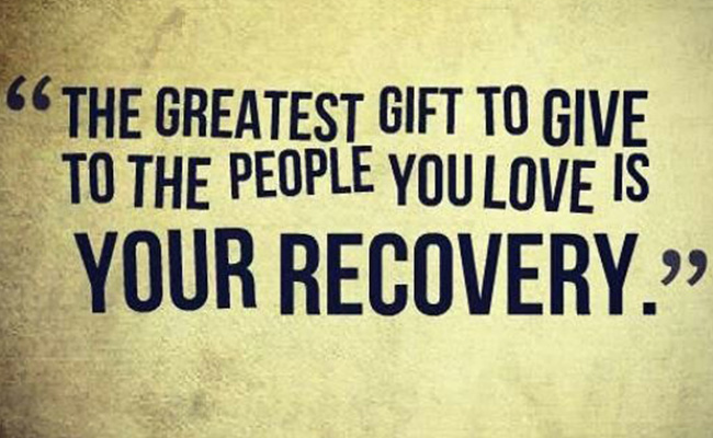 'The greatest gift to give the people you love, is your recovery.' #RecoveryPosse #healing #odaat #recovery