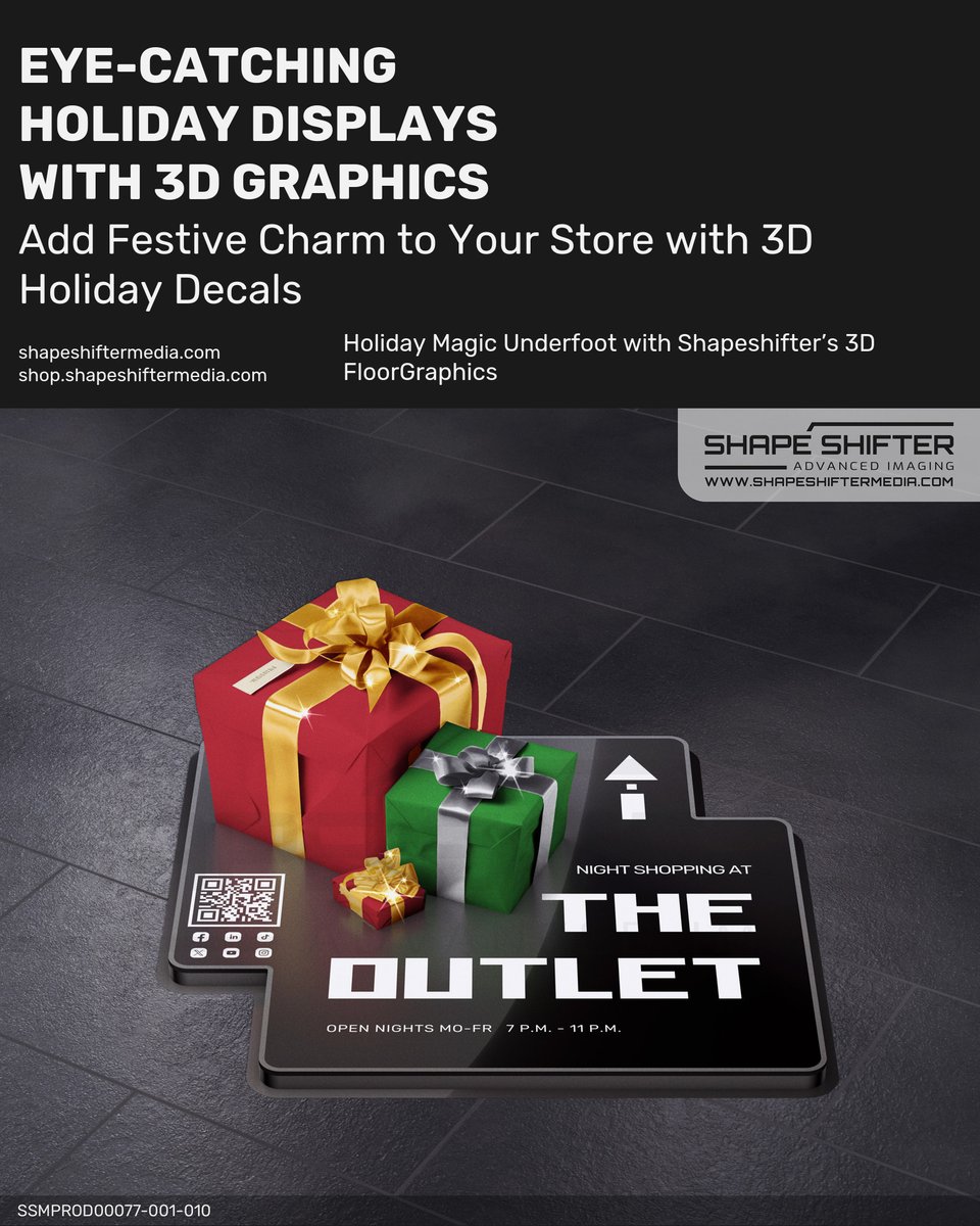 ssm.li/hlds Holiday Magic Underfoot with Shapeshifter’s 3D FloorGraphics #falldecor #SuperSaturday #holidayspirit #HappyHolidays #BeThankful #Thanksgiving2023 #NewYearsResolutions #ChristmasMarketing #holidaydiscounts #holidayseason #thanksgivingmantel #holida