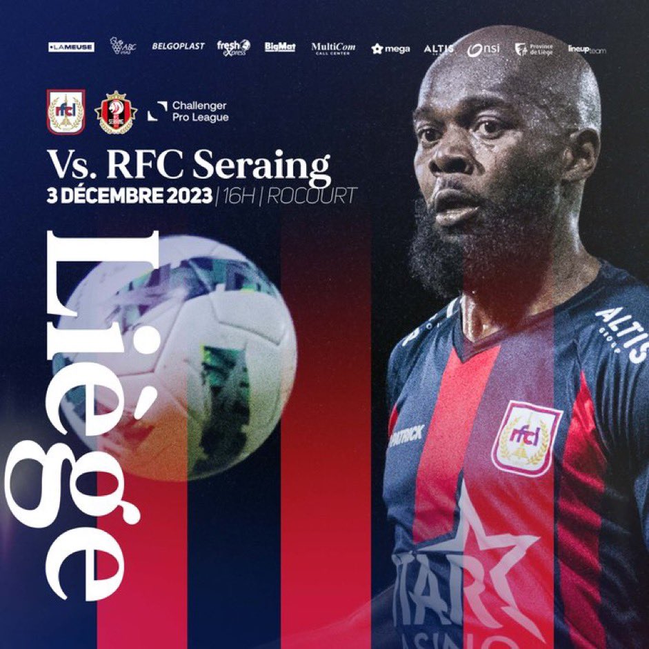 RFCLiege_news's tweet photo. 🗣#DerbyDay 14
⚽️ #RFCLiège v RFC Seraing
🕓 16h
📍#Liège
🏟 Stade de #Rocourt
🏆 #ChallengerProLeague #CPL
👮🏻 Anthony Letellier 🏳️ Jo De Weirdt 🏁 Nick Senecaut 📝 Jordy Vermeire
📲#FCLSER #RFCLRFCS #AllonsLiège
🎟 https://t.co/S0WpAftvMt
📺 Eleven PL 2️⃣ https://t.co/J7Juwut47K
