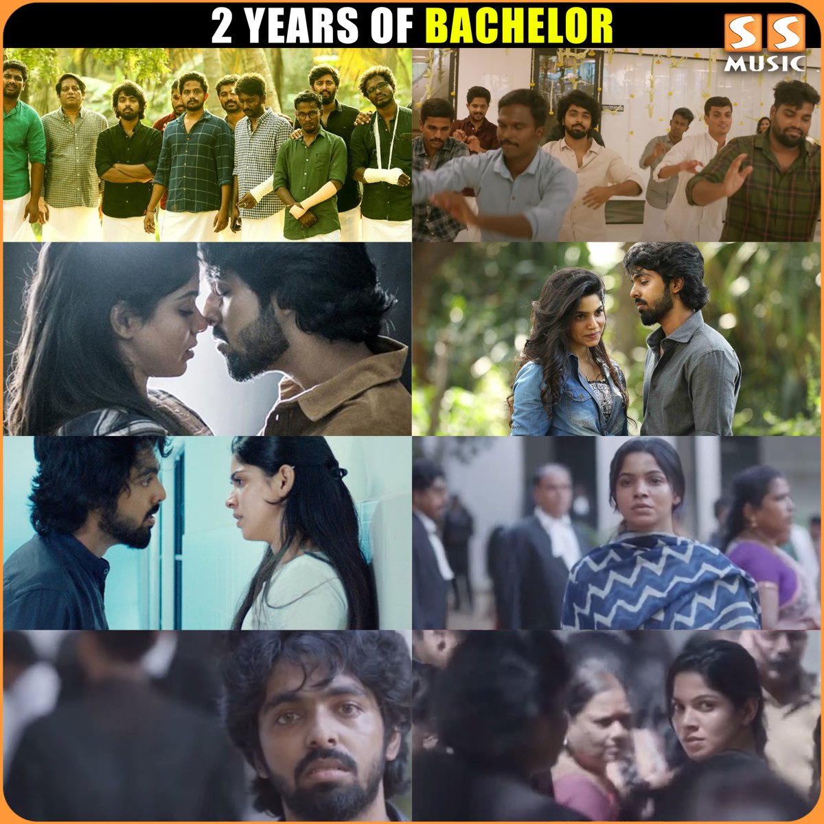 SSMusicTweet's tweet image. Poovae Kaadhal Pookkum Poovae 💞✨- 2 Years of Bachelor 

May "#Bachelor" inspire more laughter, joy, and heart warming moments for many more years to come ✨

@Sathishdiroff @gvprakash @divyabarti2801 

#2YearsofBachelor #BachelorMovie #DivyaBharathi #DirectorSathishSelvakumar